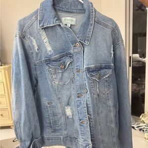 Celebrity Pink Blue Denim Jacket